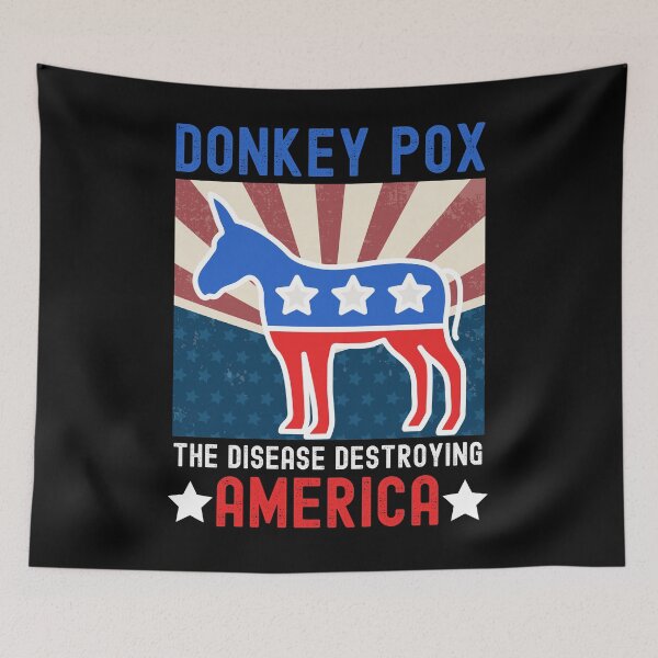 Item preview, Donkey Pox The Disease Destroying America Funny Anti Biden designed and sold by Kaladzishop.