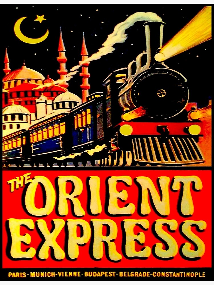 Disover ORIENT EXPRESS: Vintage 1936 Passenger Train Advertising Print Premium Matte Vertical Poster
