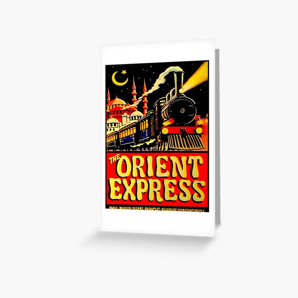 ORIENT EXPRESS: Vintage 1936 Passenger Train Advertising Print Greeting Card