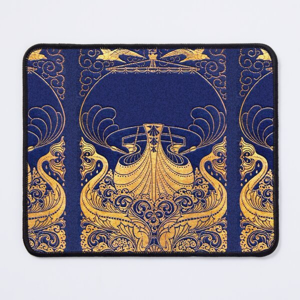 Item preview, ANTIQUE VESSEL,SEAGULLS AND DOLPHINS ,GOLD NAVY BLUE NAUTICAL designed and sold by BulganLumini.