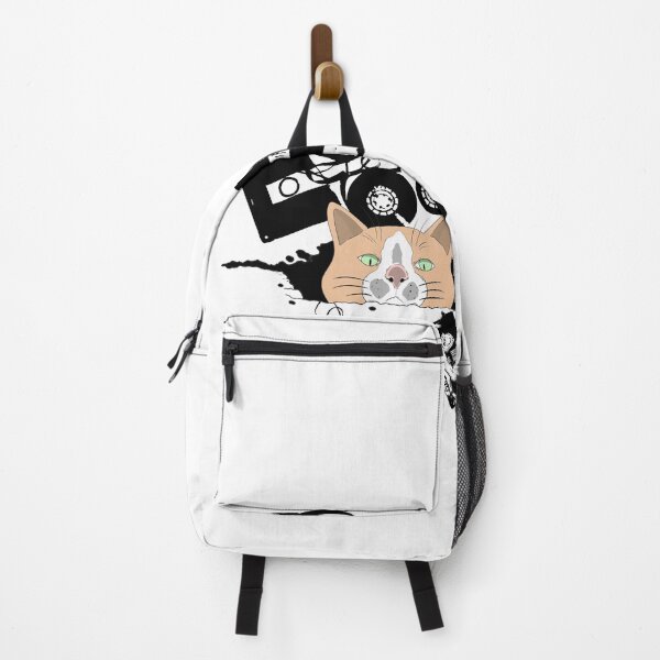 Item preview, image of cat with cassette around designed and sold by diahzia.