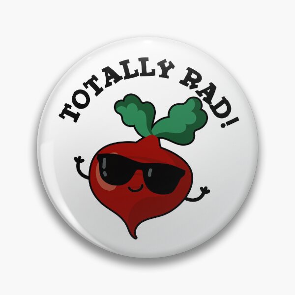 Item preview, Totally Rad Funny Veggie Radish Puns  designed and sold by punnybone.