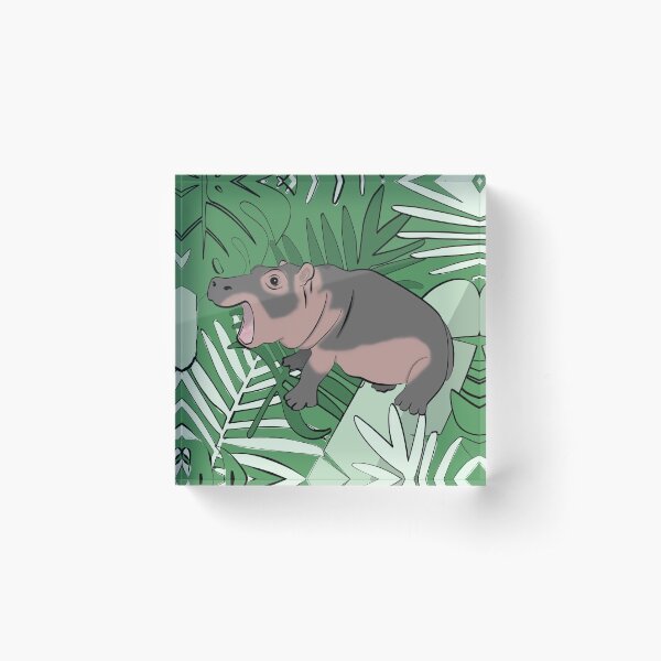 Item preview, Fiona the Hippo Tropical Background designed and sold by audrence.