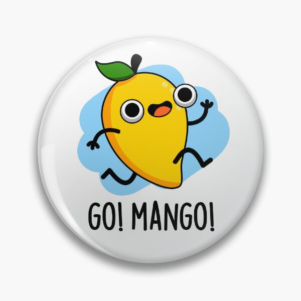 Item preview, Go Man Go Cute Fruit Mangos Pun designed and sold by punnybone.