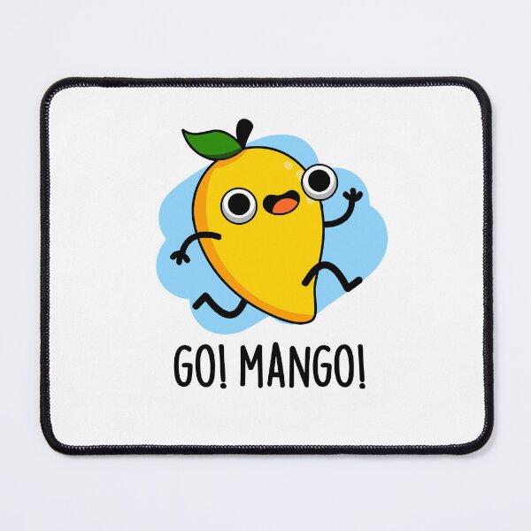 Item preview, Go Man Go Cute Fruit Mangos Pun designed and sold by punnybone.
