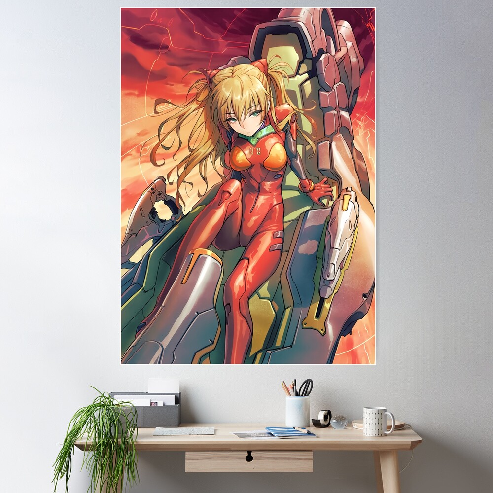 Asuka Langley Soryu Neon Genesis Evangelion Fine Art Anime