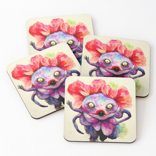 Item preview, Bud the Watercolor Flower Monster designed and sold by pixelista.