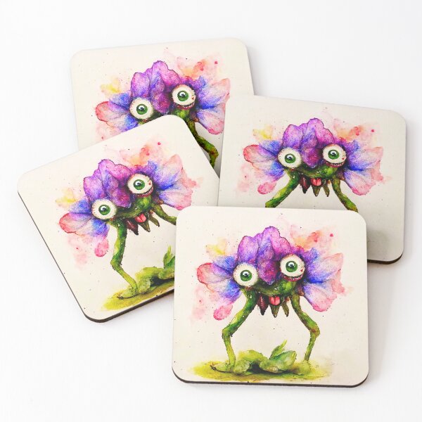 Item preview, Planta the Watercolor Flower Monster designed and sold by pixelista.