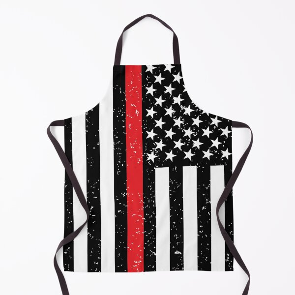 Item preview, Distressed Thin Red Line Flag American Firefighter Flag Wallpaper designed and sold by Schka.