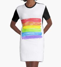 Vestido camiseta Bandera del desfile LGBT, símbolo del orgullo gay
