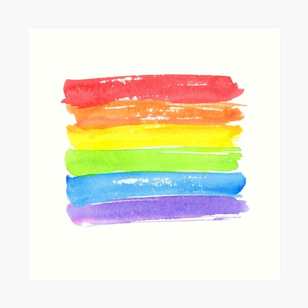 LGBT parade flag, gay pride symbol Art Print