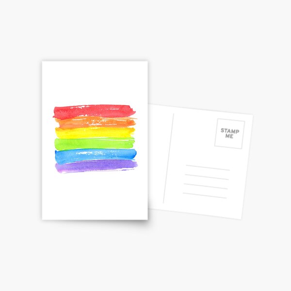 LGBT parade flag, gay pride symbol Postcard