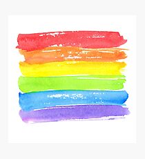 LGBT parade flag, gay pride symbol Photographic Print