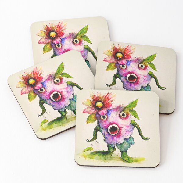 Item preview, Ambrosia the Watercolor Flower Monster designed and sold by pixelista.