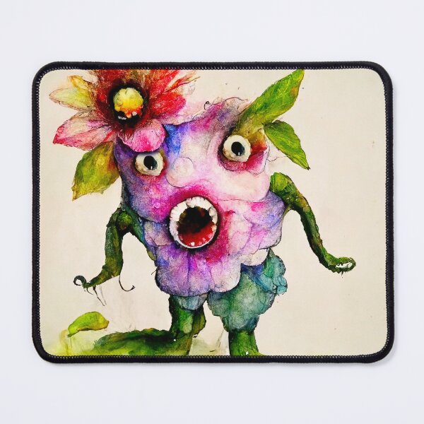 Item preview, Ambrosia the Watercolor Flower Monster designed and sold by pixelista.