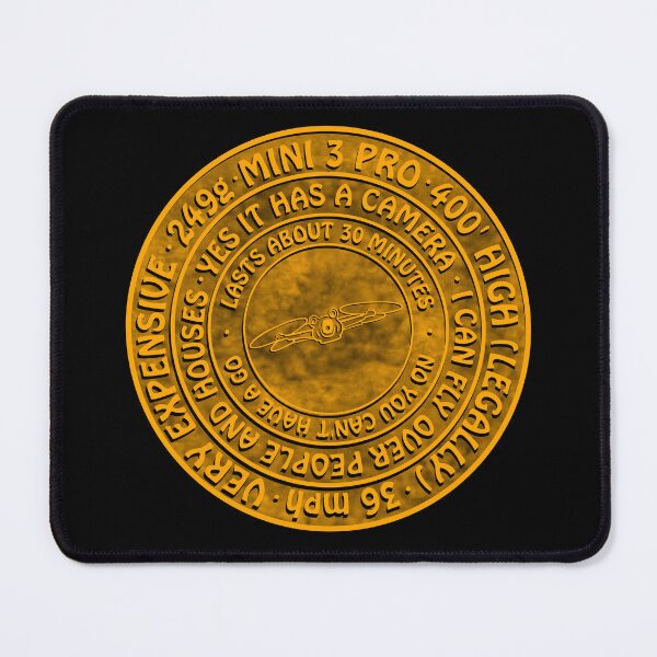 Item preview, DJI MINI 3 PRO DRONE RULES GOLD MEDALLION T-SHIRT VINTAGE designed and sold by stilgoe.
