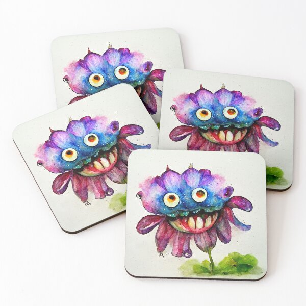 Item preview, Blossom the Watercolor Flower Monster designed and sold by pixelista.