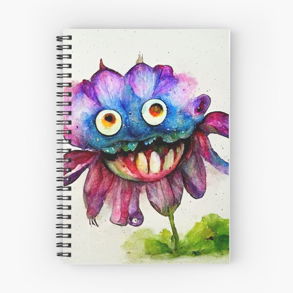 Item preview, Blossom the Watercolor Flower Monster designed and sold by pixelista.