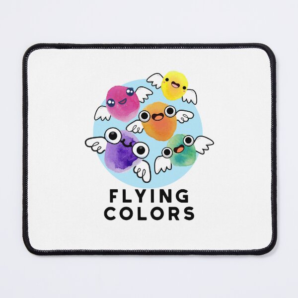 Item preview, Flying Colors Funny Colorful Wings Puns designed and sold by punnybone.