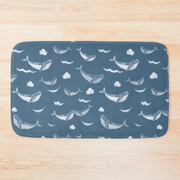 Item preview, Watercolor hand painted cute whale digital painting, repeat pattern designed and sold by tiana-geo.