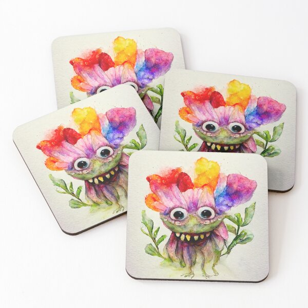 Item preview, Florentina the Watercolor Flower Monster designed and sold by pixelista.