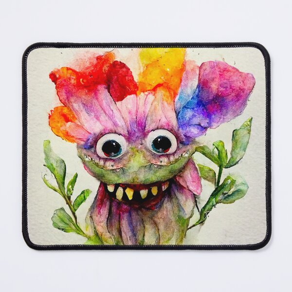 Item preview, Florentina the Watercolor Flower Monster designed and sold by pixelista.