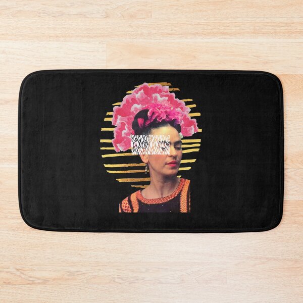 Item preview, Frida Kahlo portrait color, collage, watercolor flowers designed and sold by twissiacam.