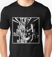 I AM HERE - AllMight (My Hero Academia) Slim Fit T-Shirt