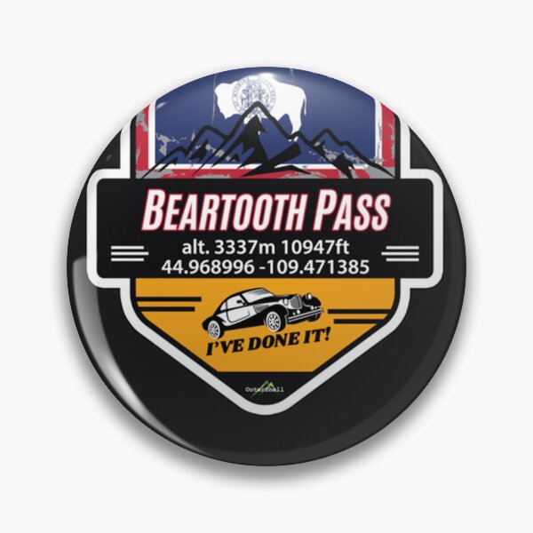 Item preview, Beartooth Pass US 212 Motorcycle Car RV Cycle Sticker & T-Shirt 03 Classic E designed and sold by figielesloe.