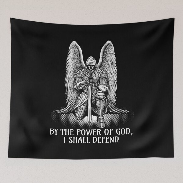 Item preview, Knights Templar By The Power Of GOD I Shall Defend Warrior Angel designed and sold by tronictees.