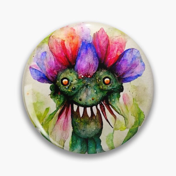 Item preview, Jacinta the Watercolor Flower Monster designed and sold by pixelista.