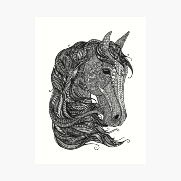Vibrant Sumi-e Horse - Stock Illustration [102407091] - PIXTA