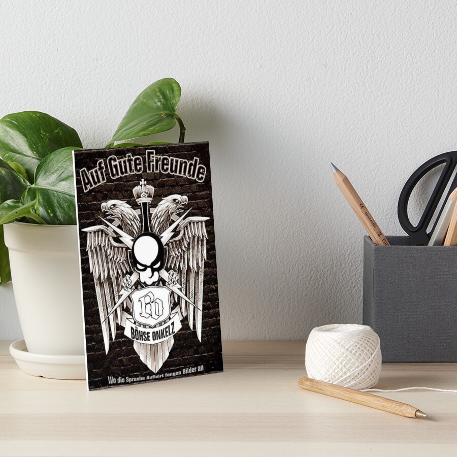 "Böhse Onkelz Auf Gute Freunde" Art Board Print for Sale by Wordslide