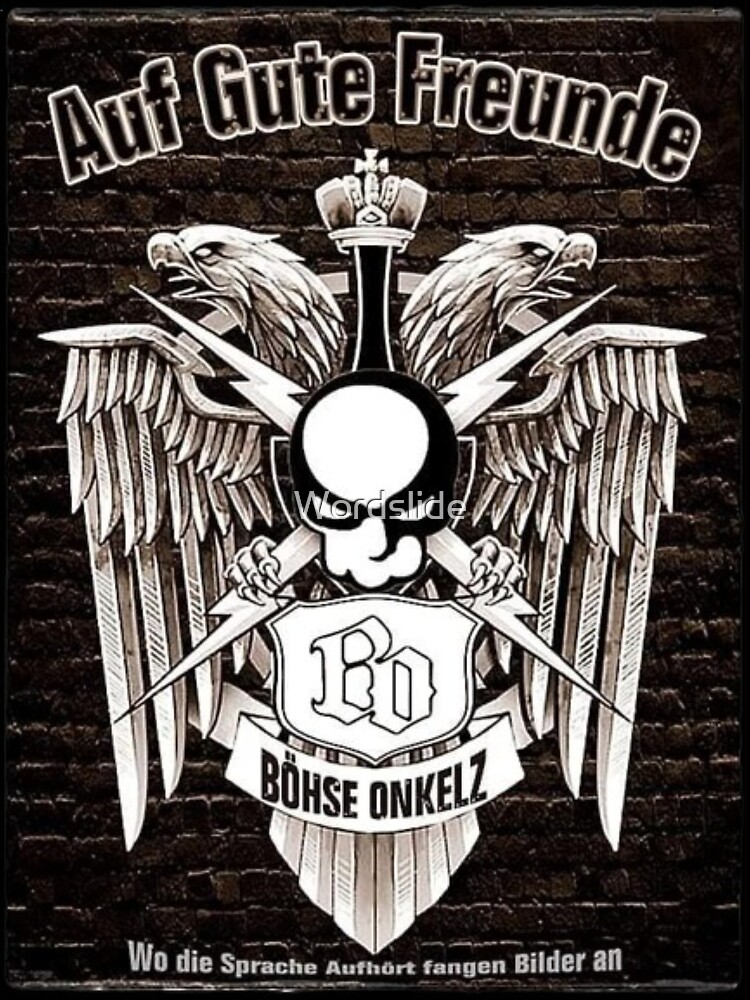 "Böhse Onkelz Auf Gute Freunde" Poster von Wordslide Redbubble