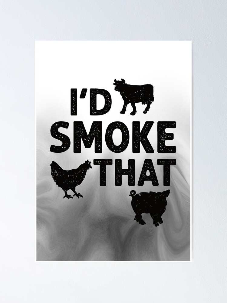 d Smoke That Vintage Meat Smoker Gift Funny BBQ Pitmasters - Pitmaster Bbq  - Posters and Art Prints