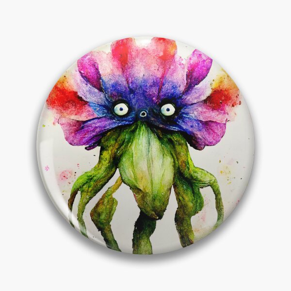 Item preview, Kalina the Watercolor Flower Monster designed and sold by pixelista.
