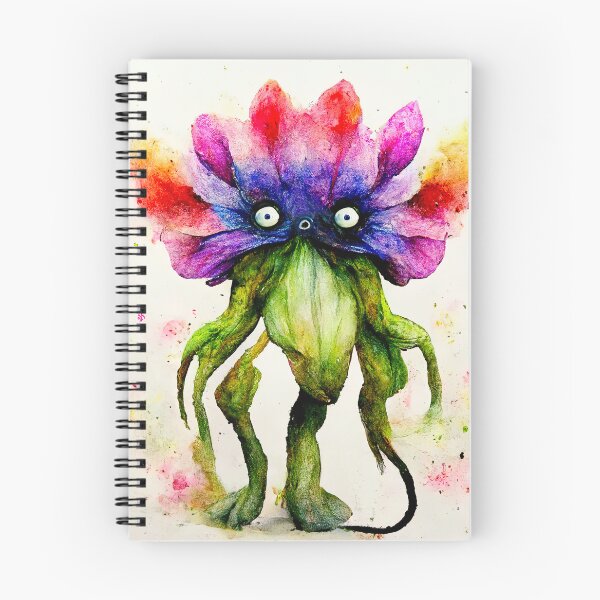 Item preview, Kalina the Watercolor Flower Monster designed and sold by pixelista.