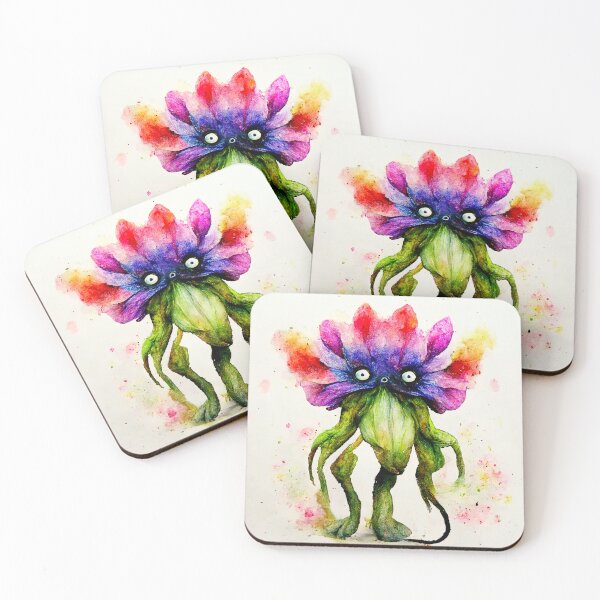 Item preview, Kalina the Watercolor Flower Monster designed and sold by pixelista.