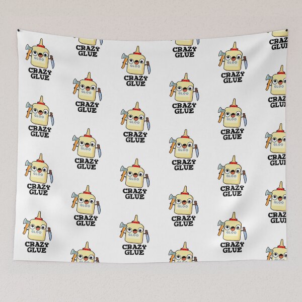 Item preview, Crazy Glue Cute Super Glue Pun designed and sold by punnybone.
