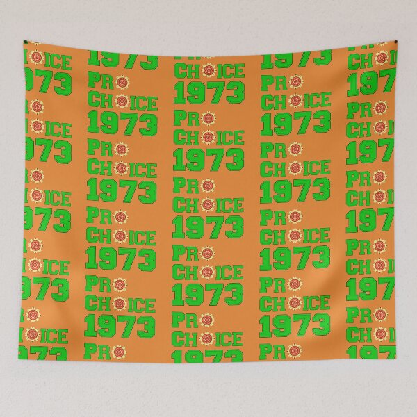 Item preview, Pro Choice 1973 Women's Right with Two Red and Yellow Flowers designed and sold by LV-creator.