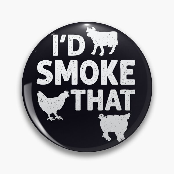 Item preview, I'd Smoke That Funny Animal BBQ Grill Chef Quote WHITE designed and sold by CRHPOD20.
