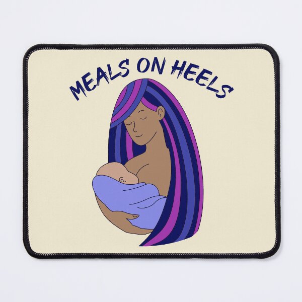 Item preview, Meals On Heels breastfeeding woman of color mother designed and sold by incurablehippie.