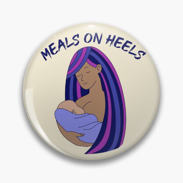 Item preview, Meals On Heels breastfeeding woman of color mother designed and sold by incurablehippie.