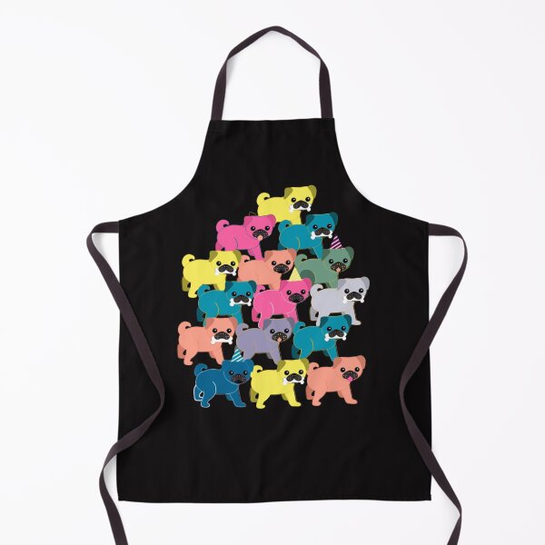 Item preview, Colored pugs pattern designed and sold by normanfzmc.