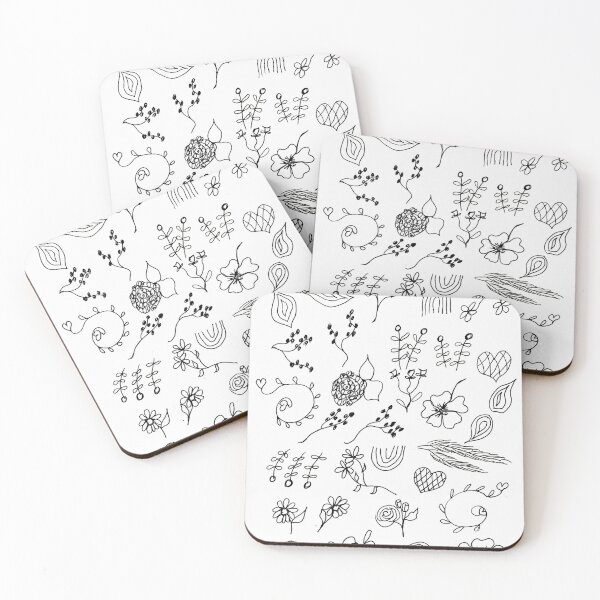 Item preview, Ink Sketch Floral Pattern Background designed and sold by Art-by-Ahyoka.