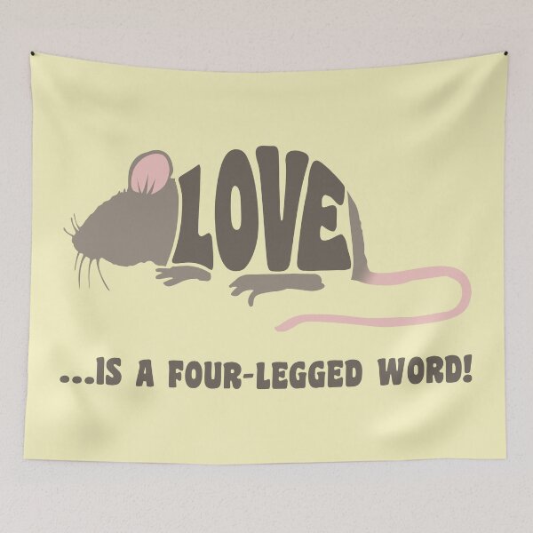 Item preview, Love is a four-legged word! - mouse designed and sold by RatArt Designs.