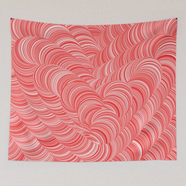 Item preview, Red and White Swirly Peppermint Abstract Pattern designed and sold by Deborah Camp.
