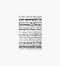 Quotes - Collection of Young Adult Book Quotes Art Board