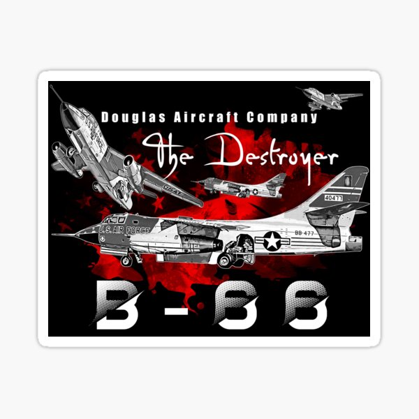 "McDonnell B-66 Vintage American Bomber" Sticker For Sale By Aerolovers ...