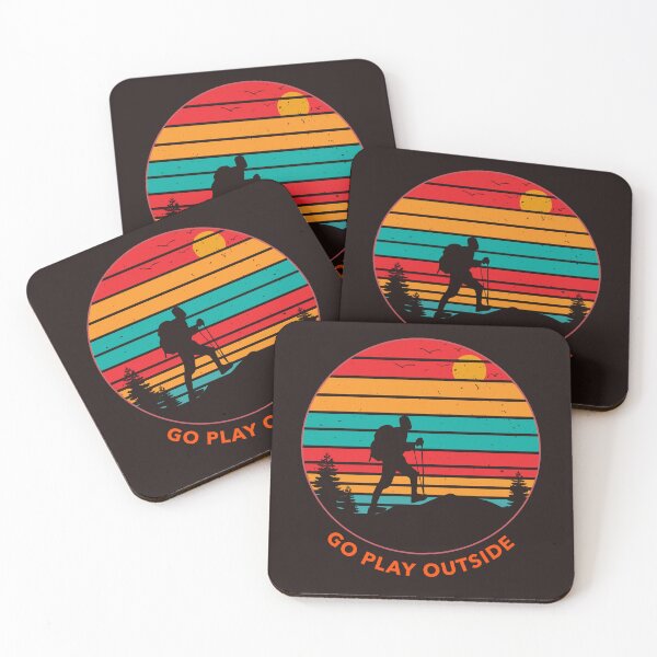 Item preview, Go Play Outside Hiking Vintage Sunset designed and sold by davestees506.